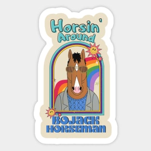 Retrowave Bojack cute Sticker